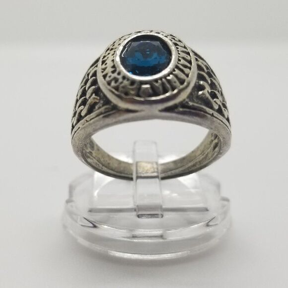 Silver Blue Stone Ring  - Picture 2 of 5